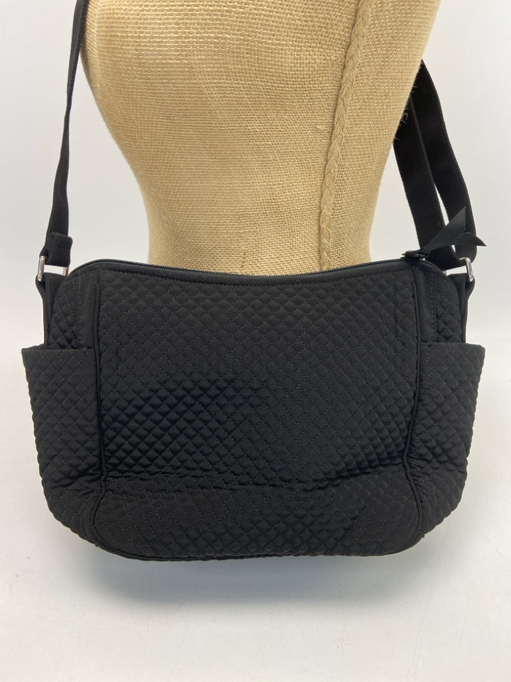 Vera Bradley Black Quilted Fabric Crossbody