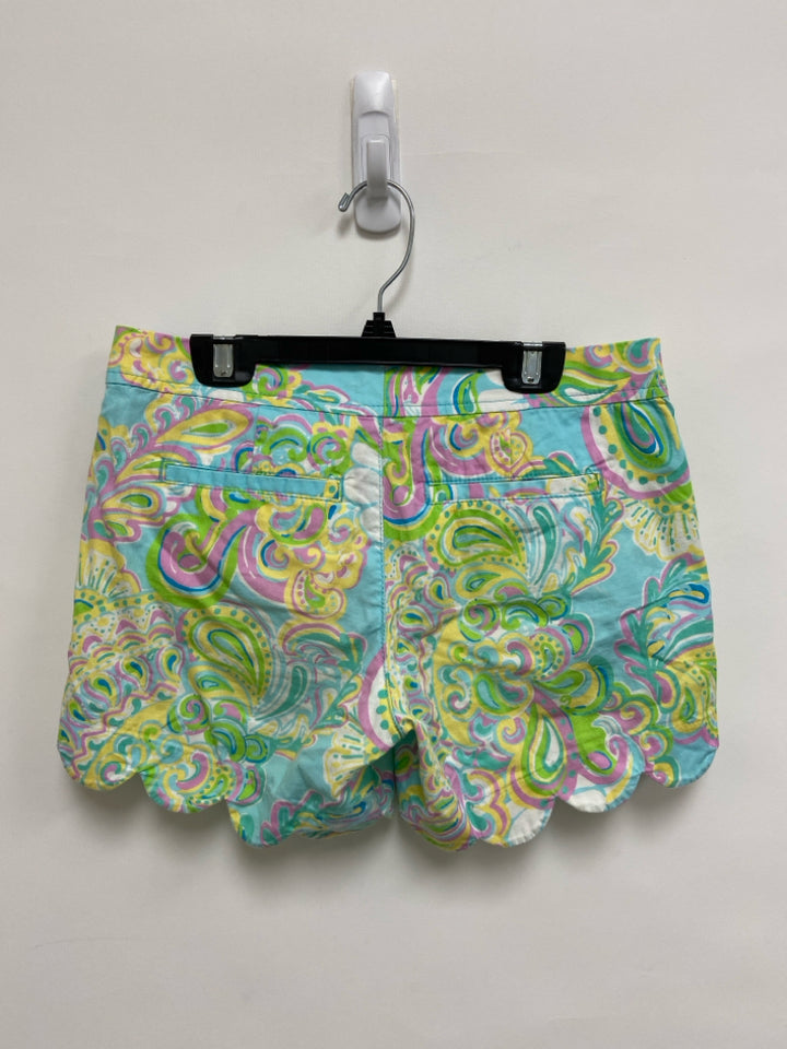 LILLY PULITZER Size 00 Aqua Pastels Paisley Ladies Shorts