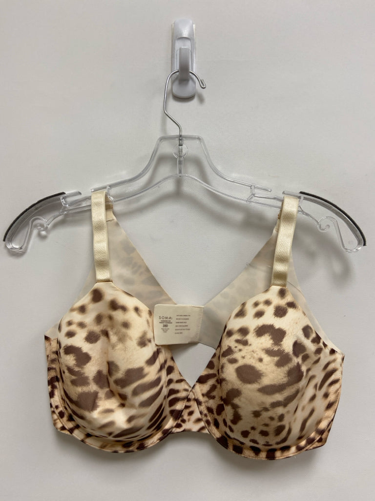 NWT Soma Cream/Brown Animal Print Ladies Bra