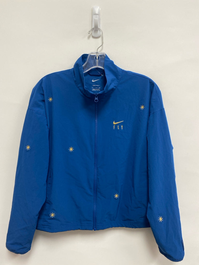 Nike Size S Blue Gold Embroidered Zip Down Athletic Jacket