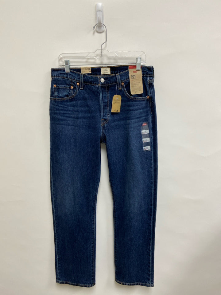 NWT Levi Size 32 Dark Blue Denim Ladies Jeans