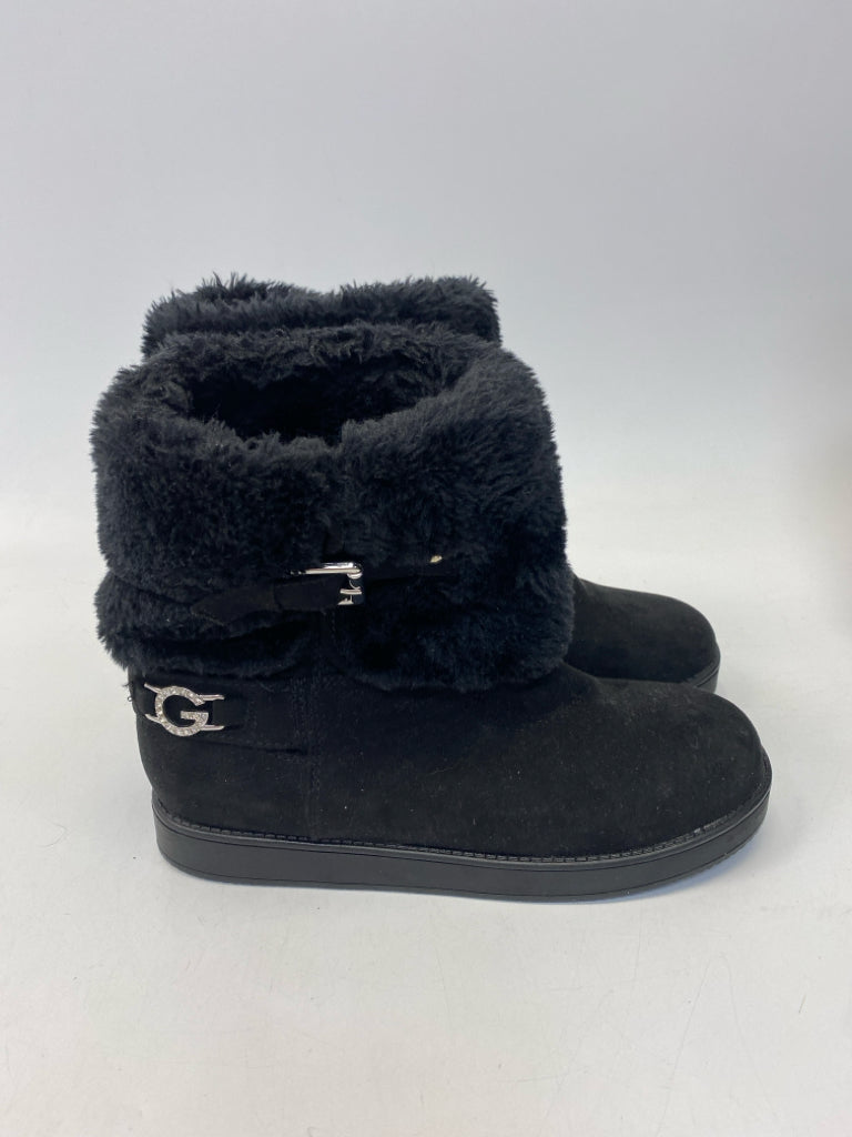 US Shoe Size 7.5 Black Faux Fur Boots