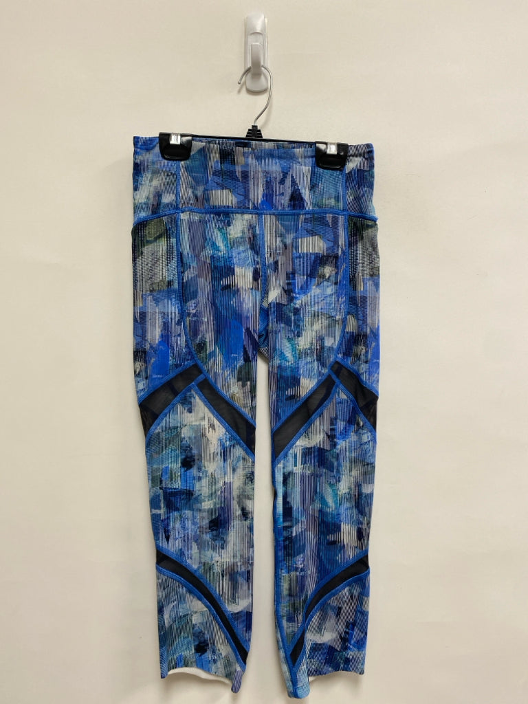 Lululemon Size 4 Blue White/Black Ladies Leggings
