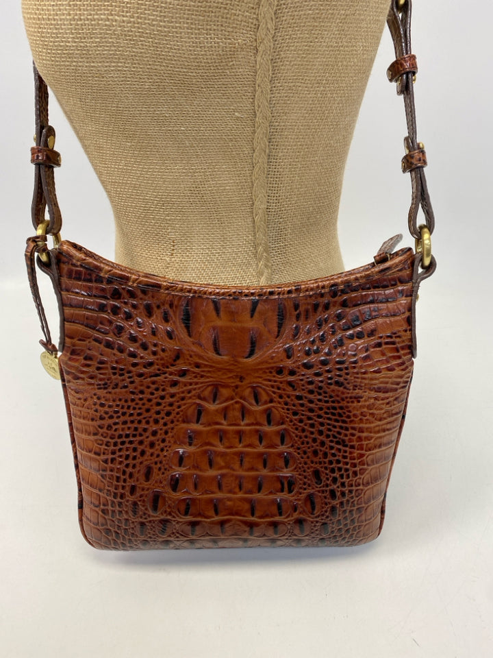 Brahmin Brown Embossed Crossbody