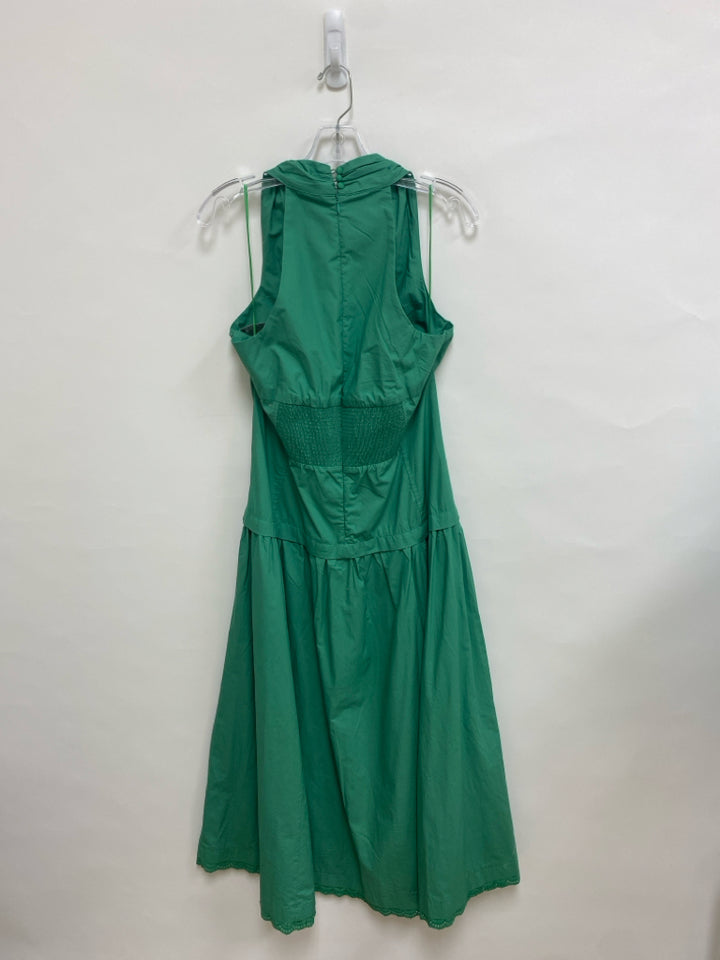 NWT Maeve Size L Green Buttons Sleeveless Ladies Dress