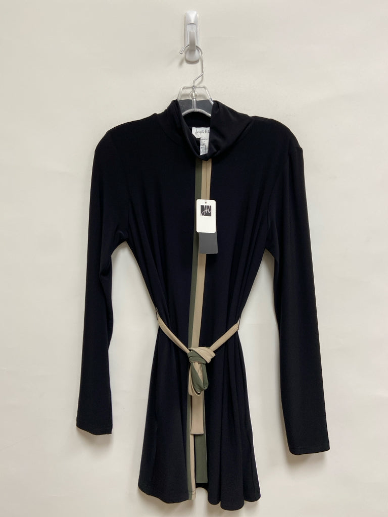 NWT joseph ribkoff Size 8 Black Beige Striped Long Sleeve Ladies Dress