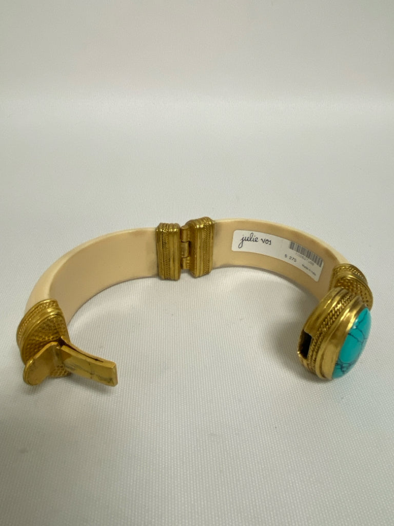 NWT Julie Vos Cream Turquoise Stones Bracelet