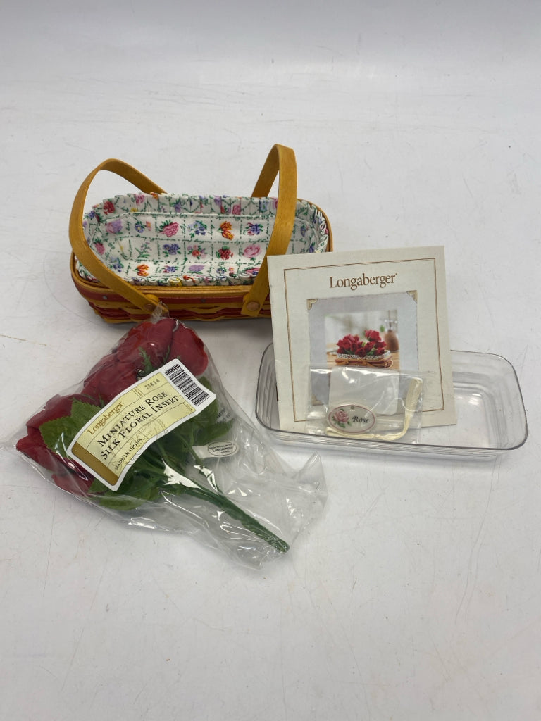 NWOT Longaberger 2010 Collector Club May Series Rose  Basket
