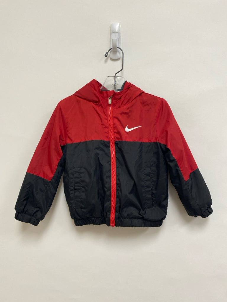 Nike SIZE 2T Red/Black Zip Down Hooded Boy&