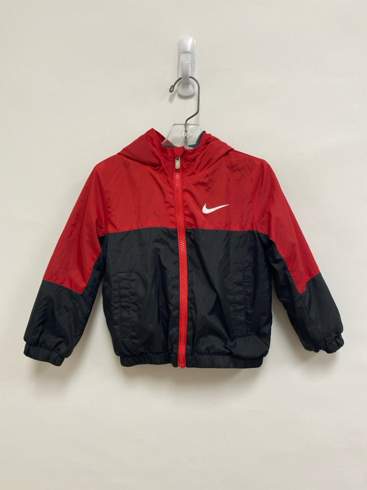 Nike SIZE 2T Red/Black Zip Down Hooded Boy&