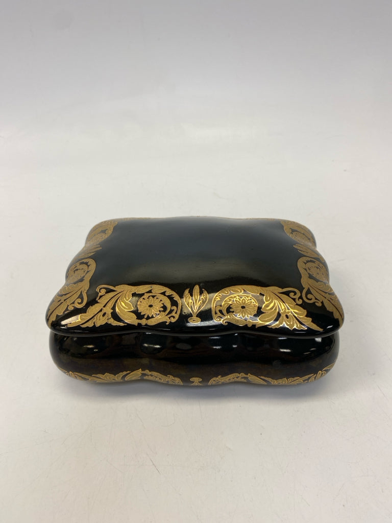 Black Gold Porcelain Box