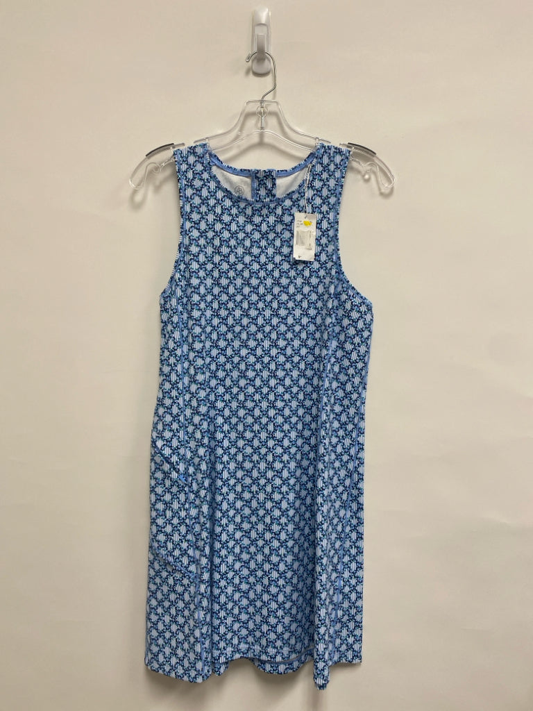 NWT ADDISON BAY Size L Blue/White Navy/Green Stripes/Flowers Ladies Dress