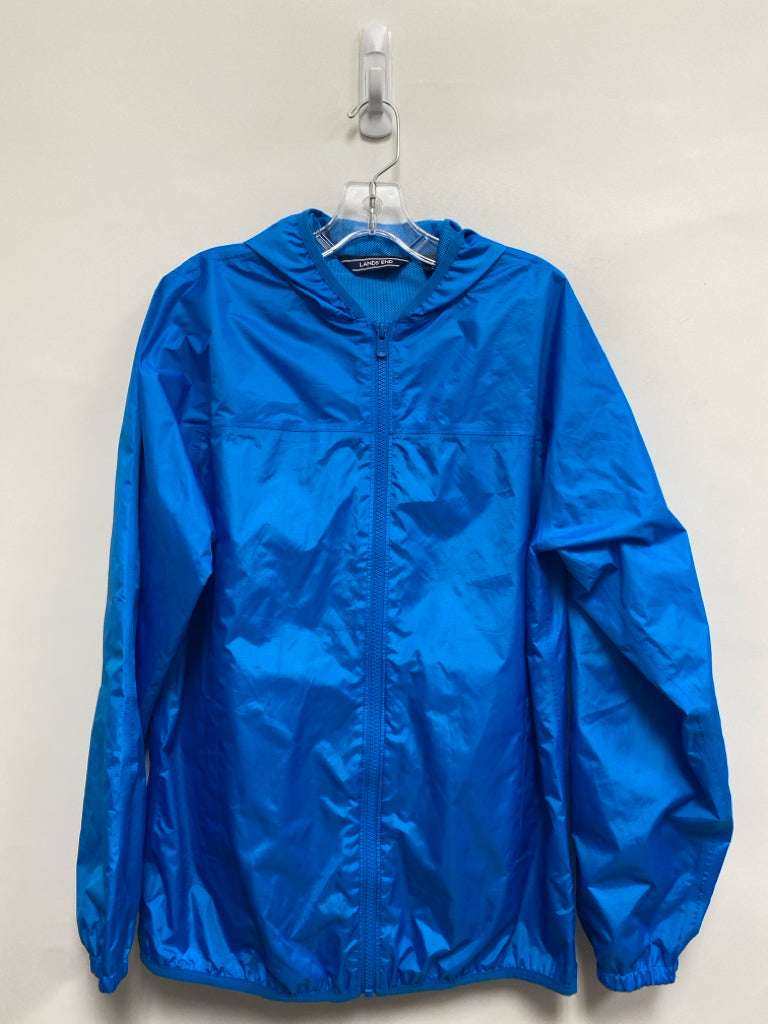 Lands End SIZE 14/16 Blue Hooded Boy&