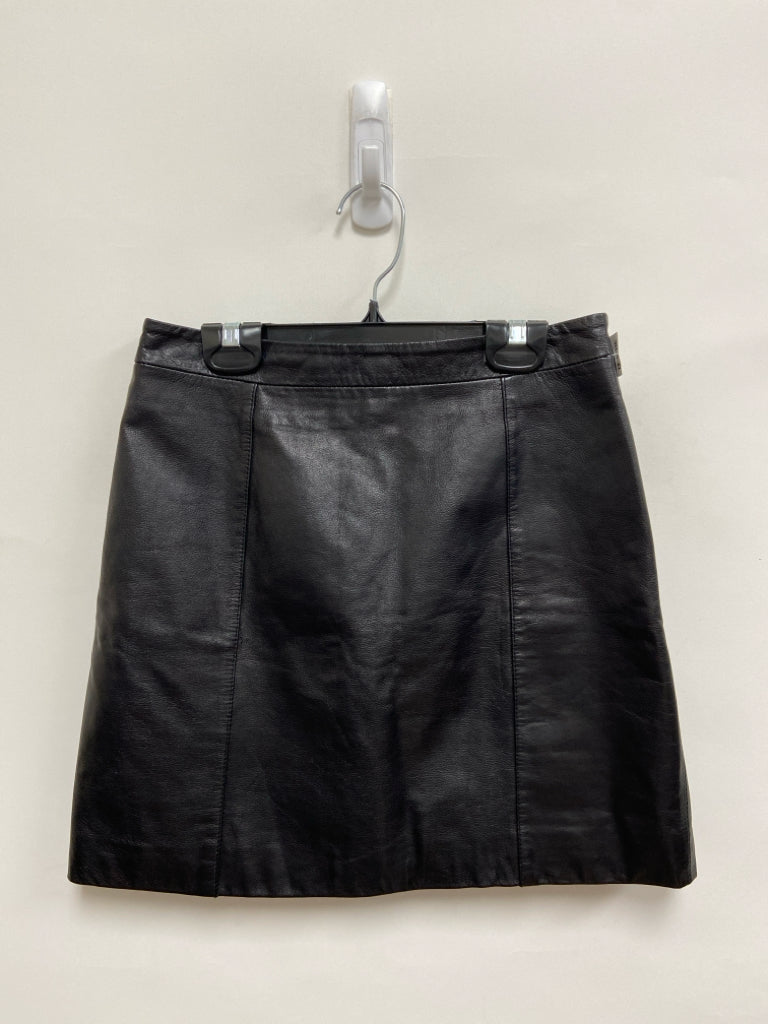 Size S Black Leather Ladies Skirt