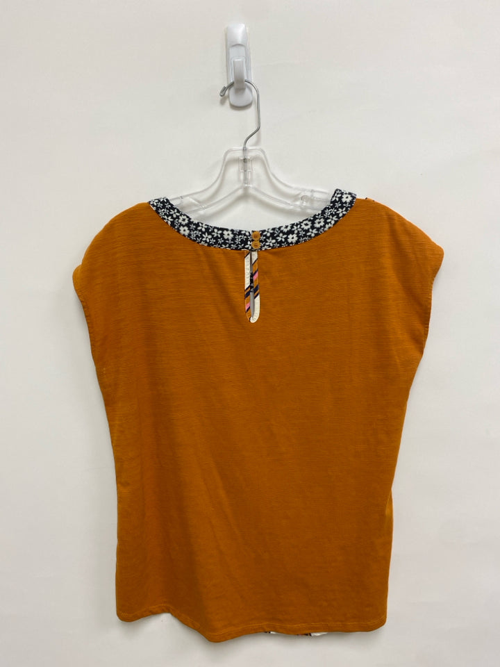 Size XS Orange White/Navy Striped Ladies Top