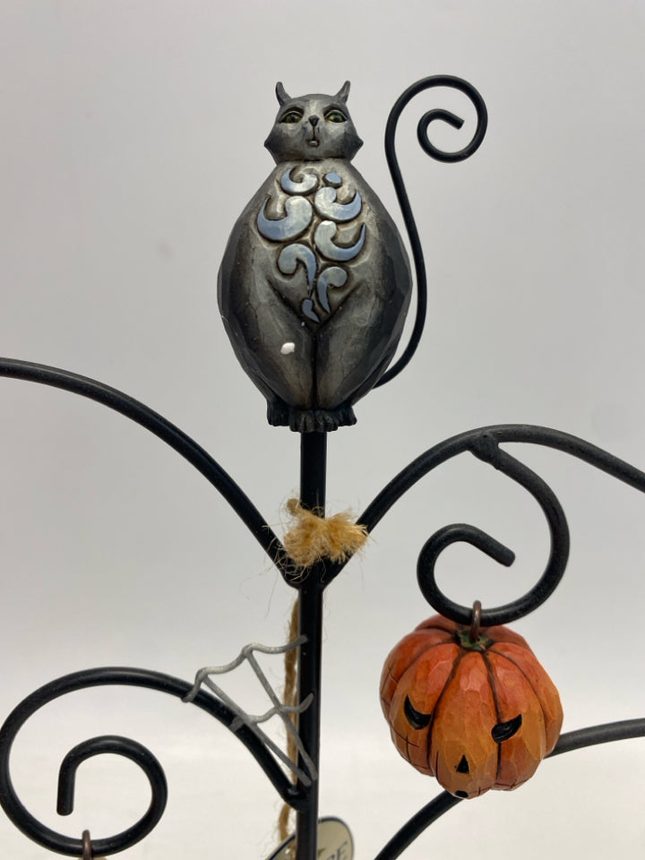 NEW/BOX Jim Shore Frightful Halloween Tree w/8 Ornaments 4017592