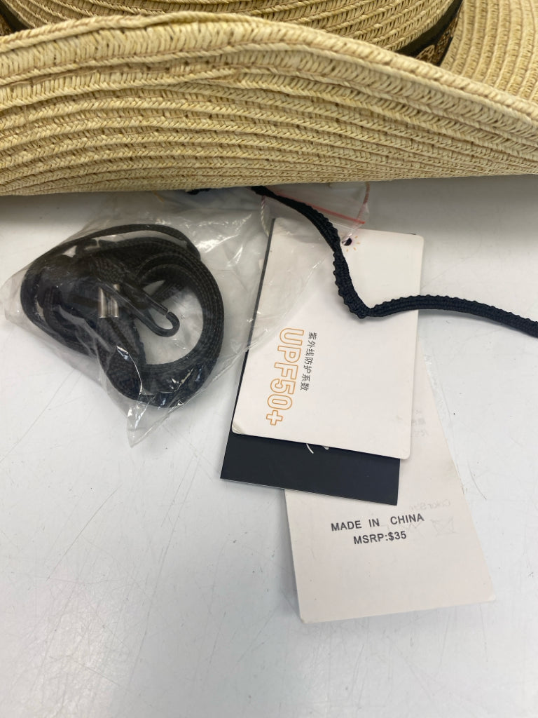NWT Natural Black Ribbons Misc. Hat