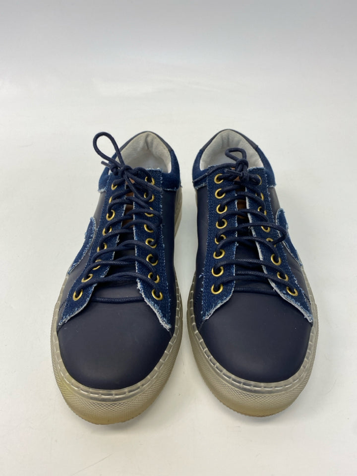 Oliver Cabell  Size 38 Navy Denim Lace-up Sneakers