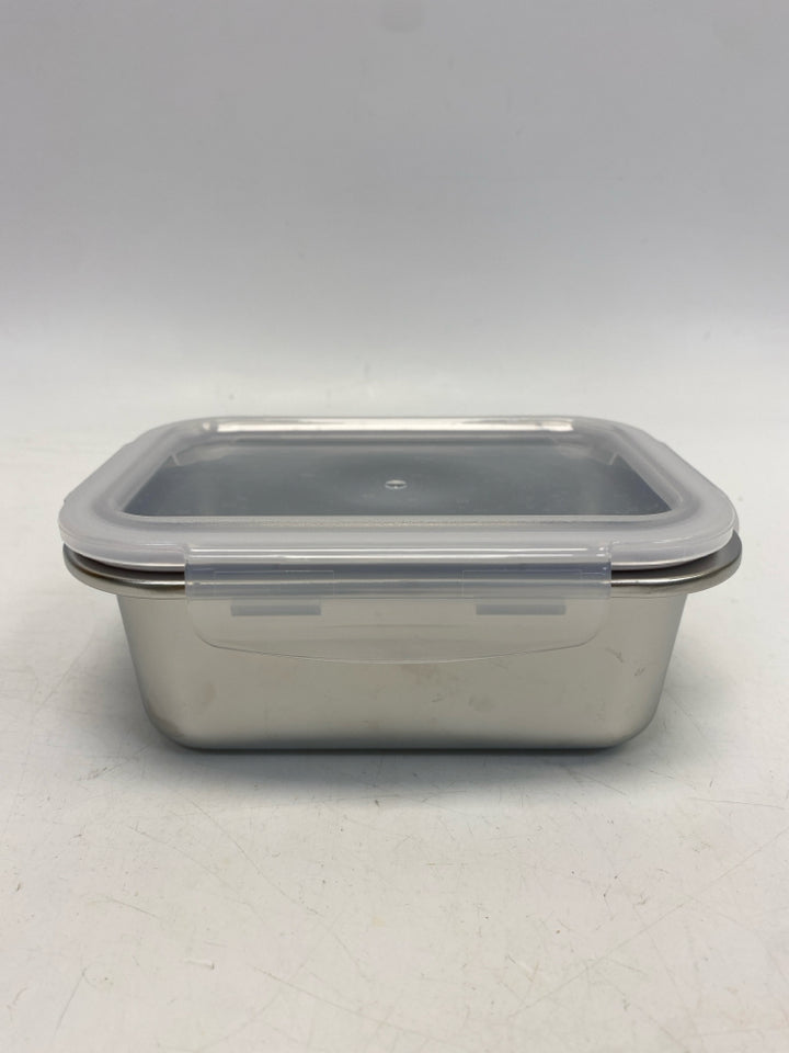 White Silver Stainless Storage Container