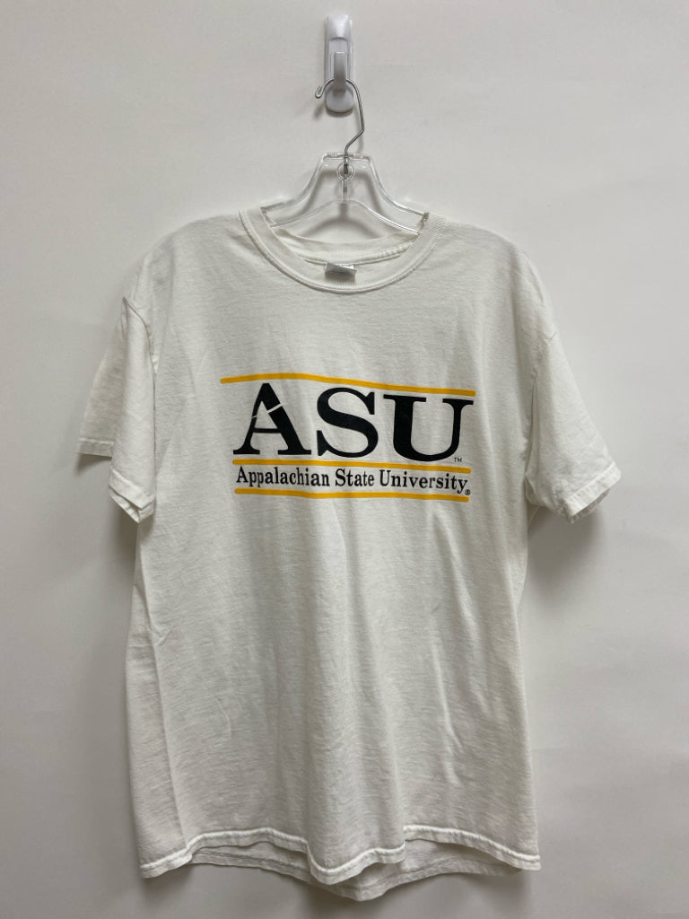 GILDAN Size L White Black/Yellow Appalachian State Men&