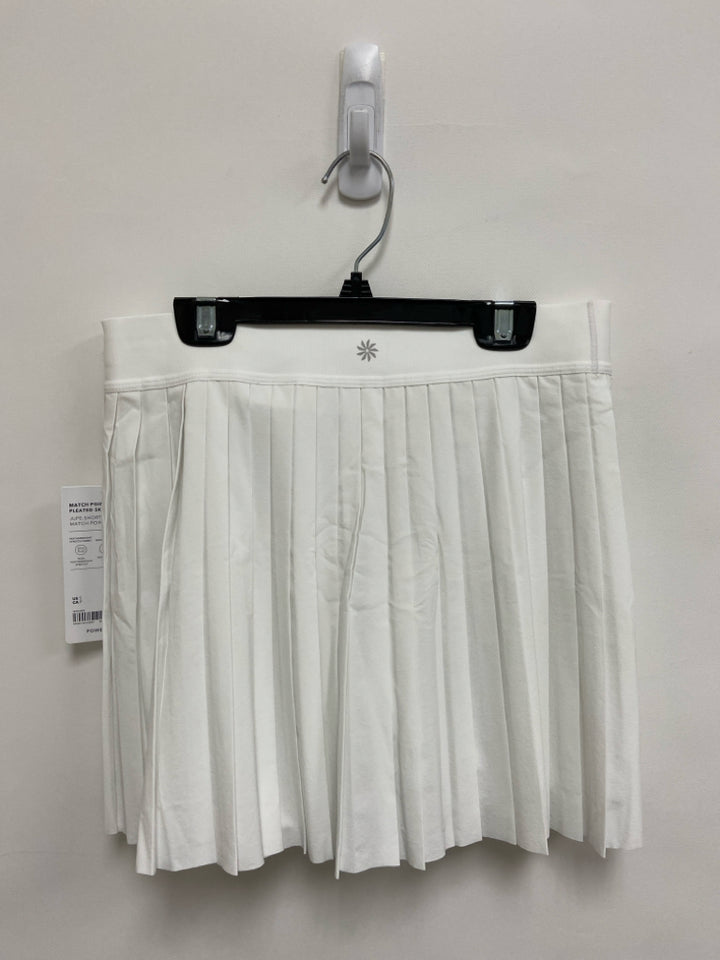 NWT Athleta Size S White Pleated Athletic Skort