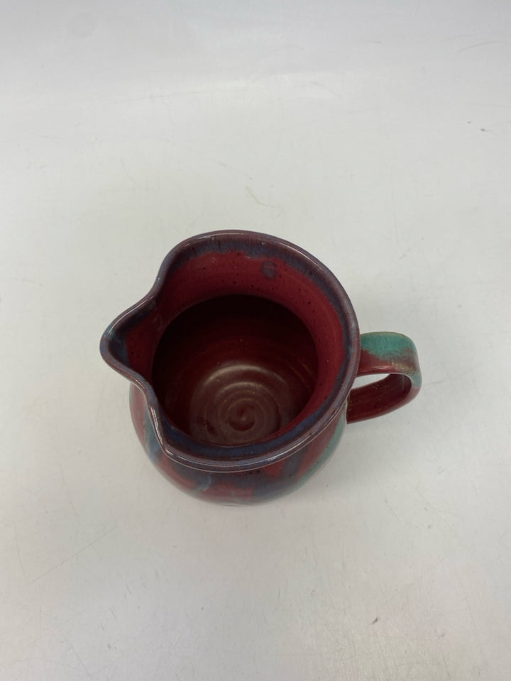 Cranberry Blue/Green Splashes Pottery