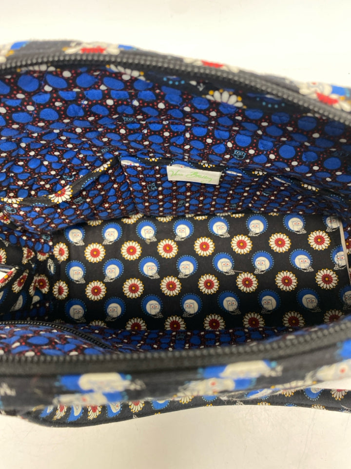 Vera Bradley Black Blue/Wht Owl(s) Handbag