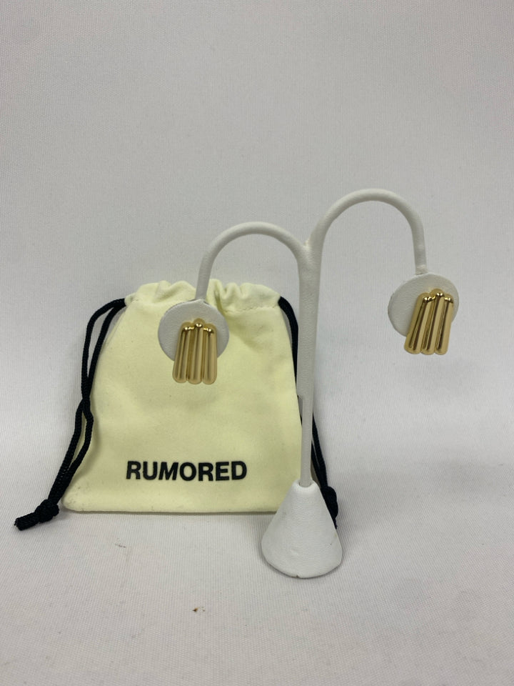 Rumored Gold Ribbed Earrings