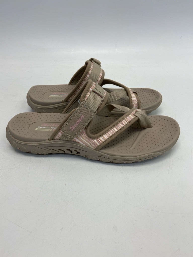 Skechers  Size 9 Tan Pink Sandals