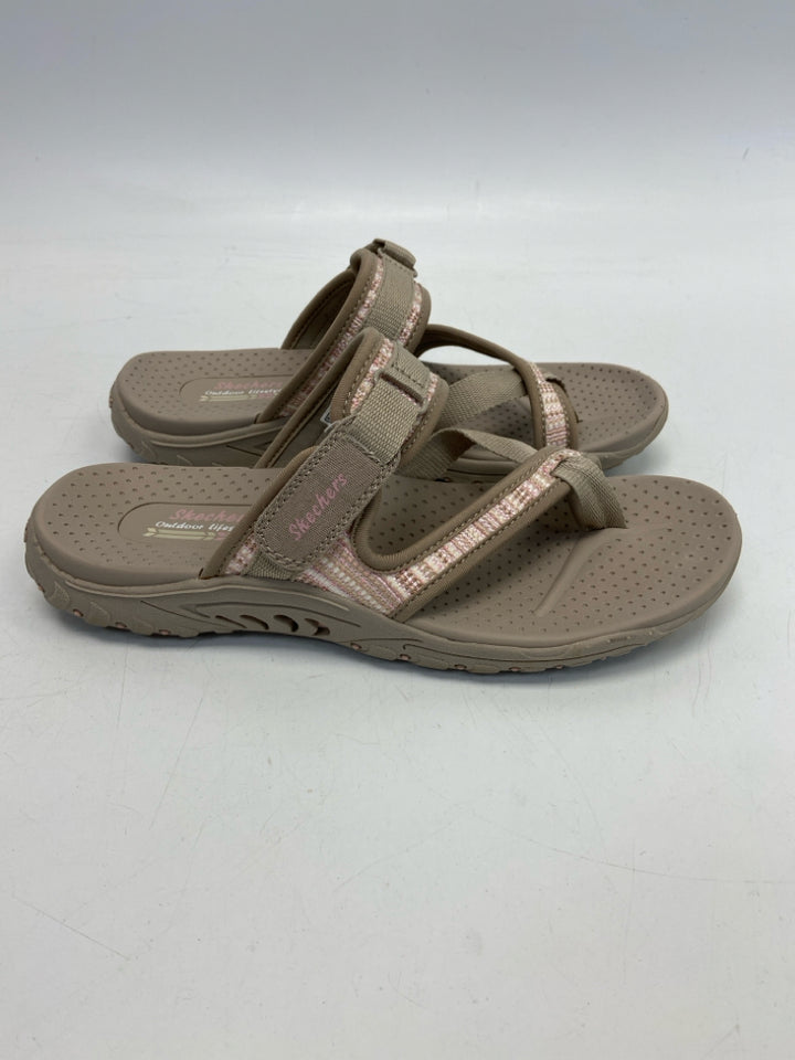 Skechers  Size 9 Tan Pink Sandals
