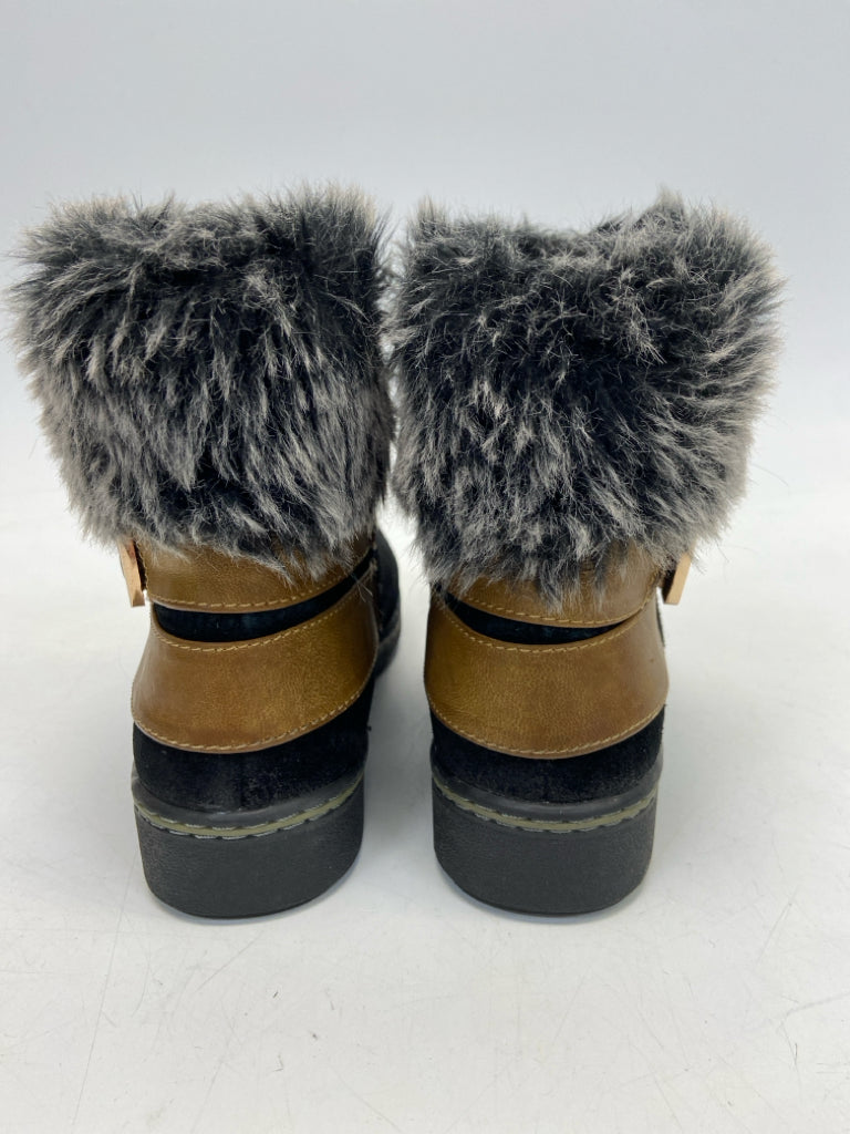 Spring Step EU Shoe Size 35 US Shoe Size 5 Black Tan Trimmed Suede Boots