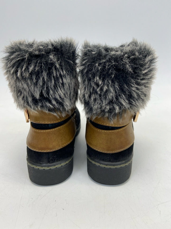 Spring Step EU Shoe Size 35 US Shoe Size 5 Black Tan Trimmed Suede Boots