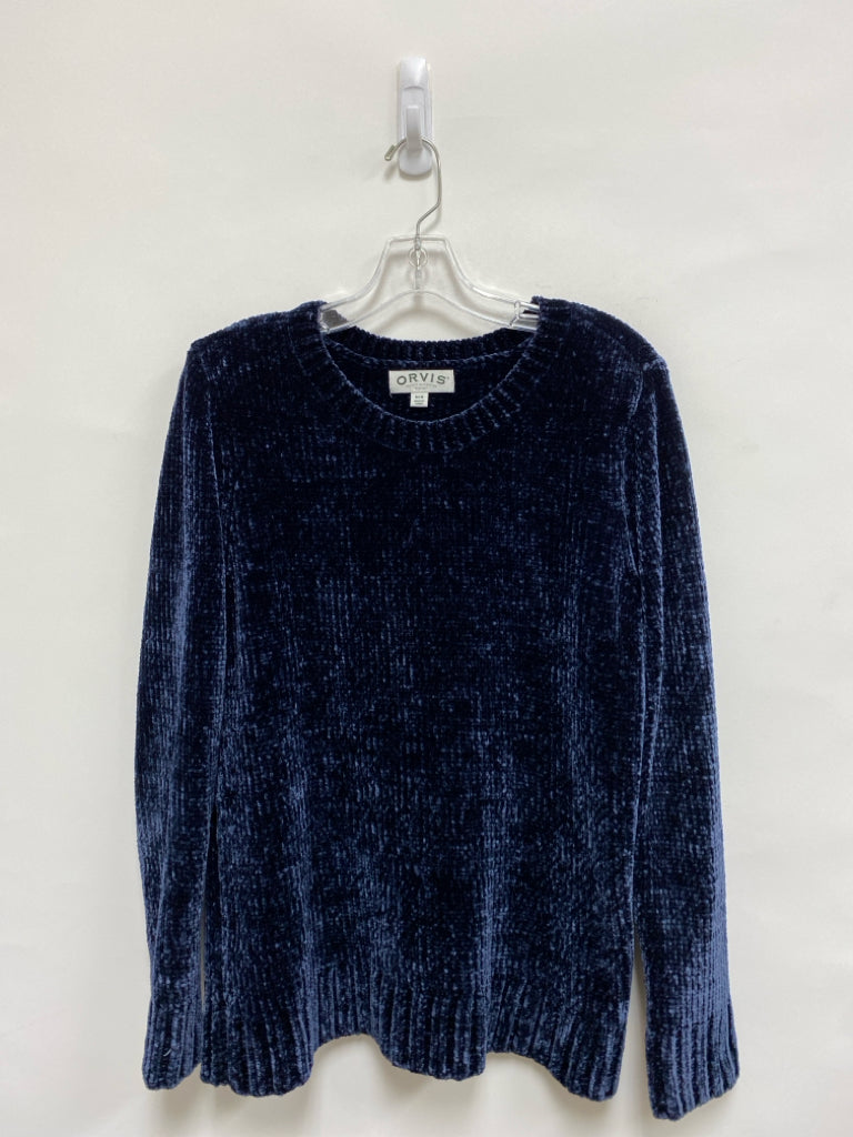 Orvis Size M Dark Navy Chenille Ladies Sweater