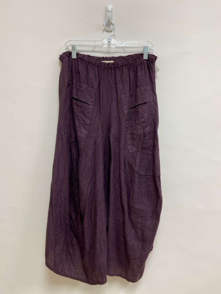 simi sue Size OSFM Plum Pull-on Linen Ladies Pants