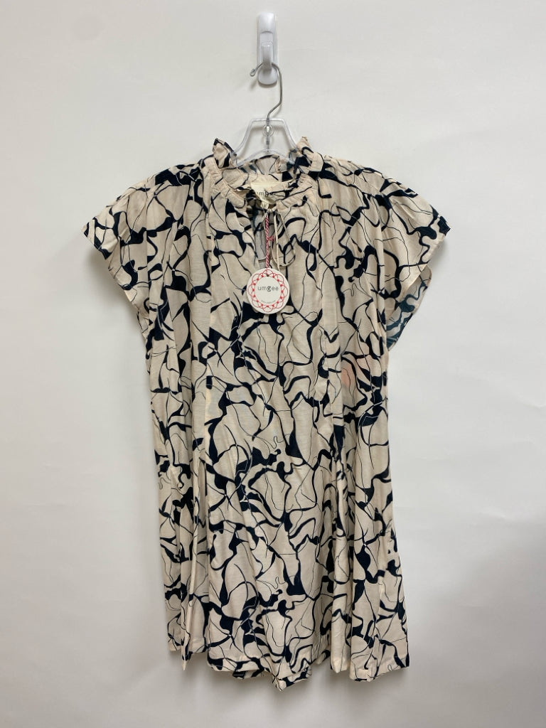 NWT Umgee Size L Beige Black Marbled Ladies Dress