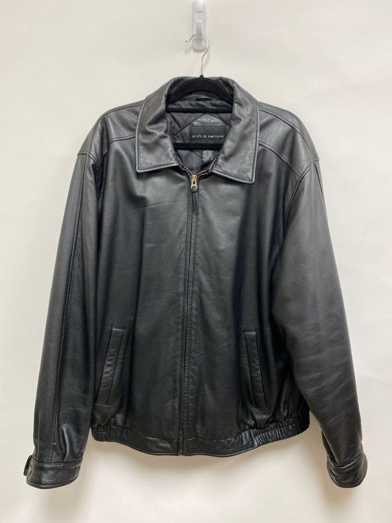 Croft/Barrow Size XL Black Zip Down Men&