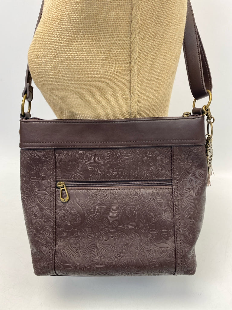 Sak Dark Brown Embossed Crossbody