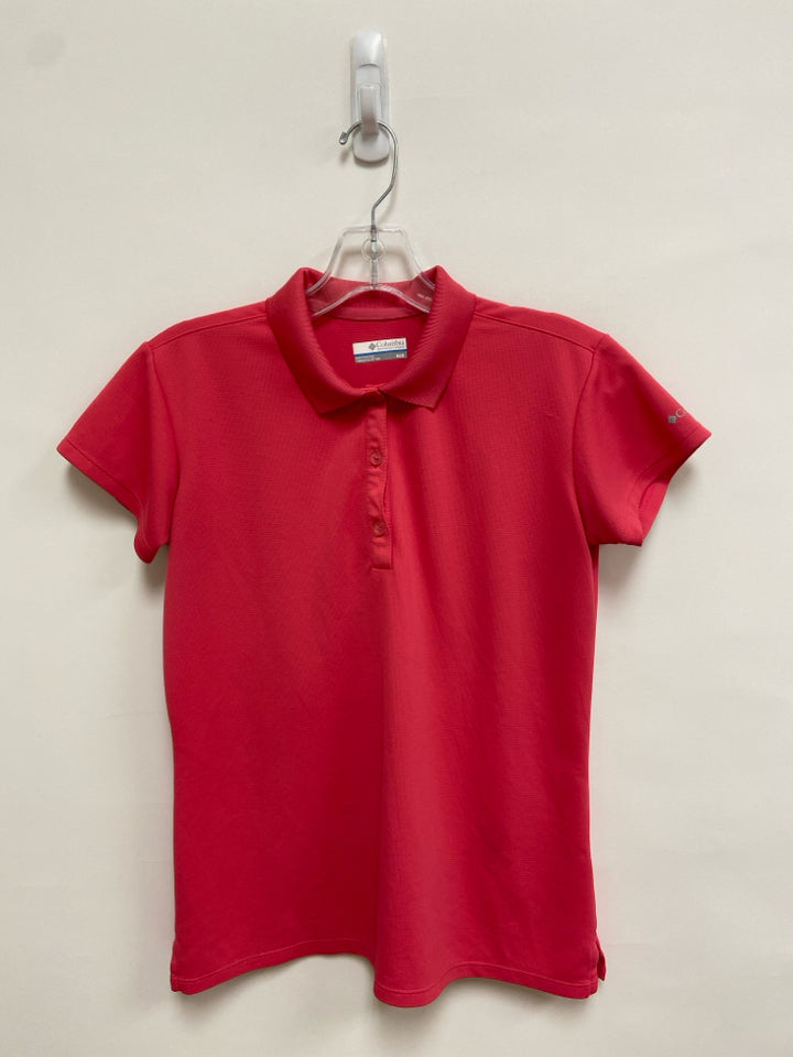 Columbia Size M Coral Polo Ladies Top