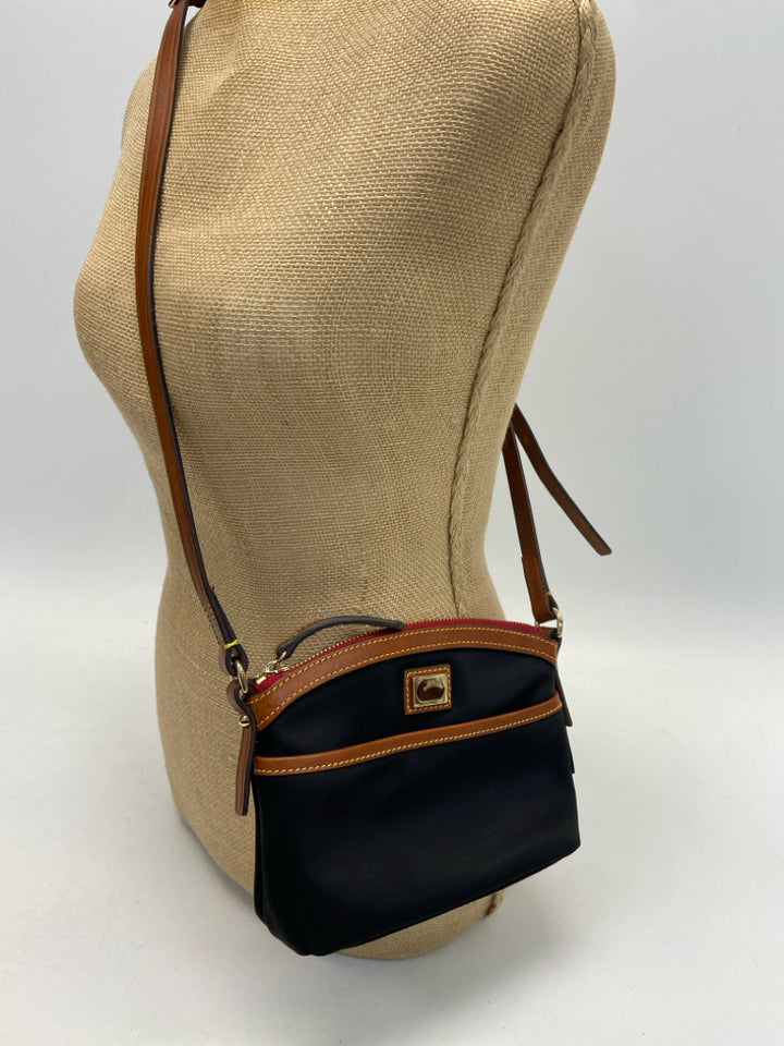 Dooney &amp; Bourke Black Brown Nylon Crossbody