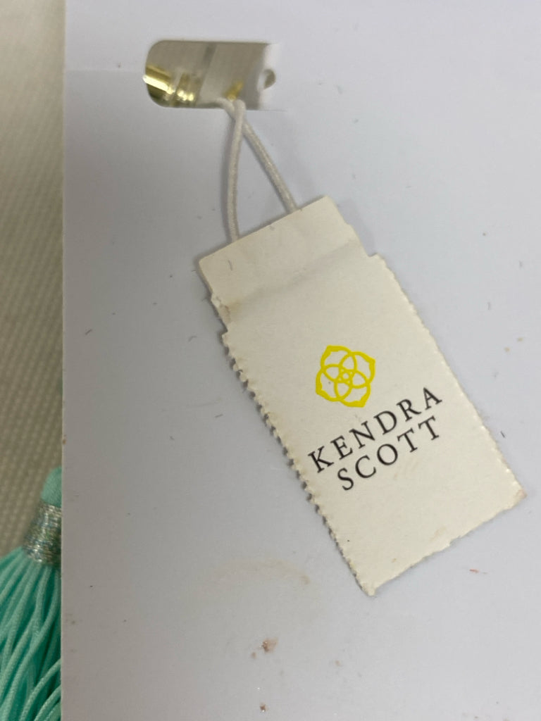 NEW/PKG Kendra Scott Turquoise Gold Color Stones Earrings