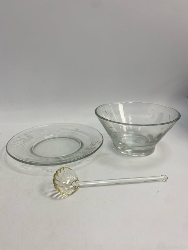 Princess House Clear Crystal Serving Piece