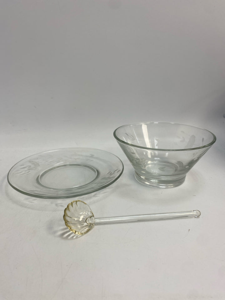 Princess House Clear Crystal Serving Piece