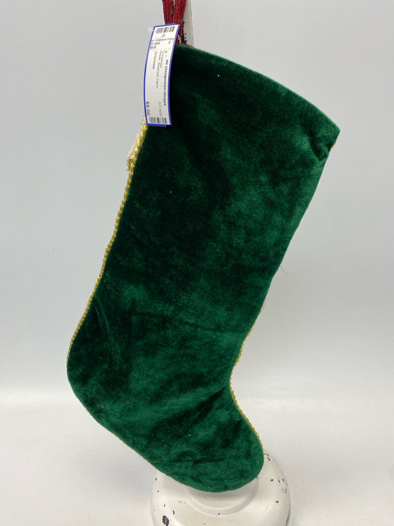 Green Red/Gold Fabric Christmas