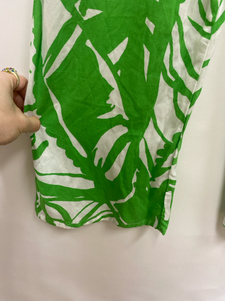 LILLY PULITZER Size L Green White Sleeveless Ladies Jumpsuit