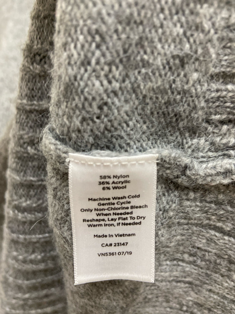 Talbots Size MP Gray Mottled Mock Neck Petite Sweater