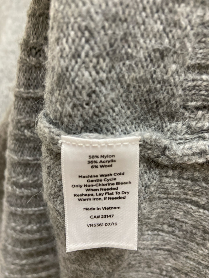 Talbots Size MP Gray Mottled Mock Neck Petite Sweater