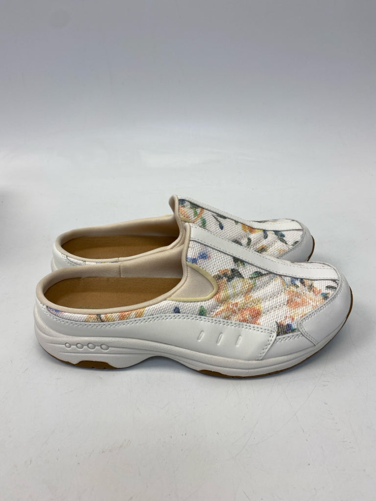 Easy Spirit  Size 8.5 White Multi-Color Flower(s) Sneakers