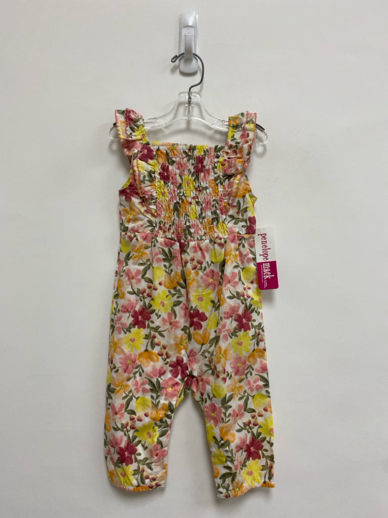 NWT Penelope/Mack SIZE 6-9M Cream/Pink Orange/Green Flowers Girl&
