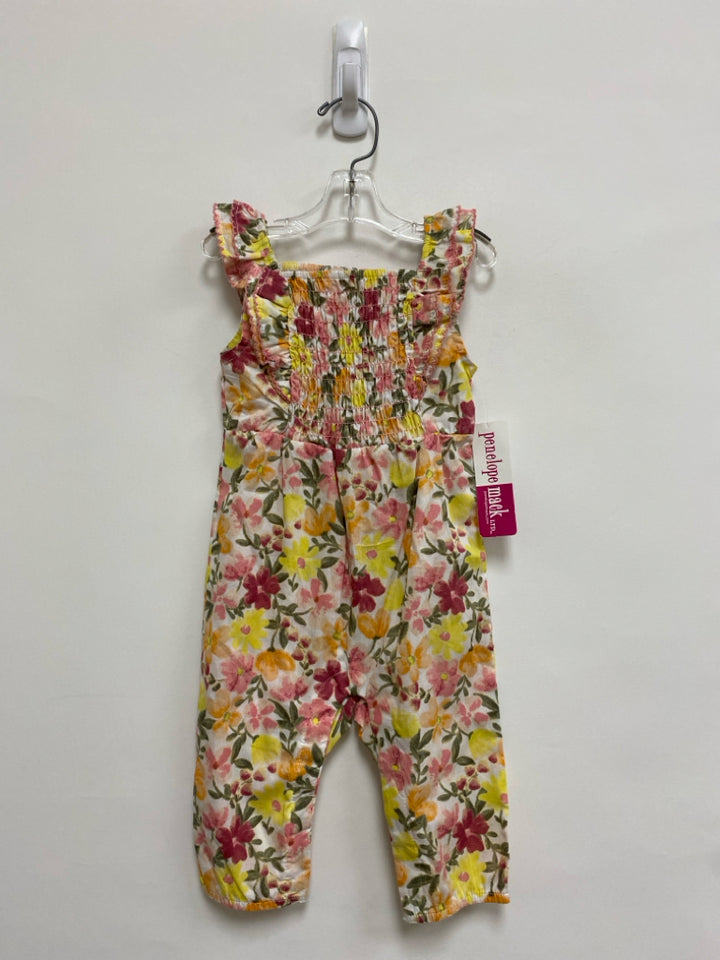 NWT Penelope/Mack SIZE 6-9M Cream/Pink Orange/Green Flowers Girl&