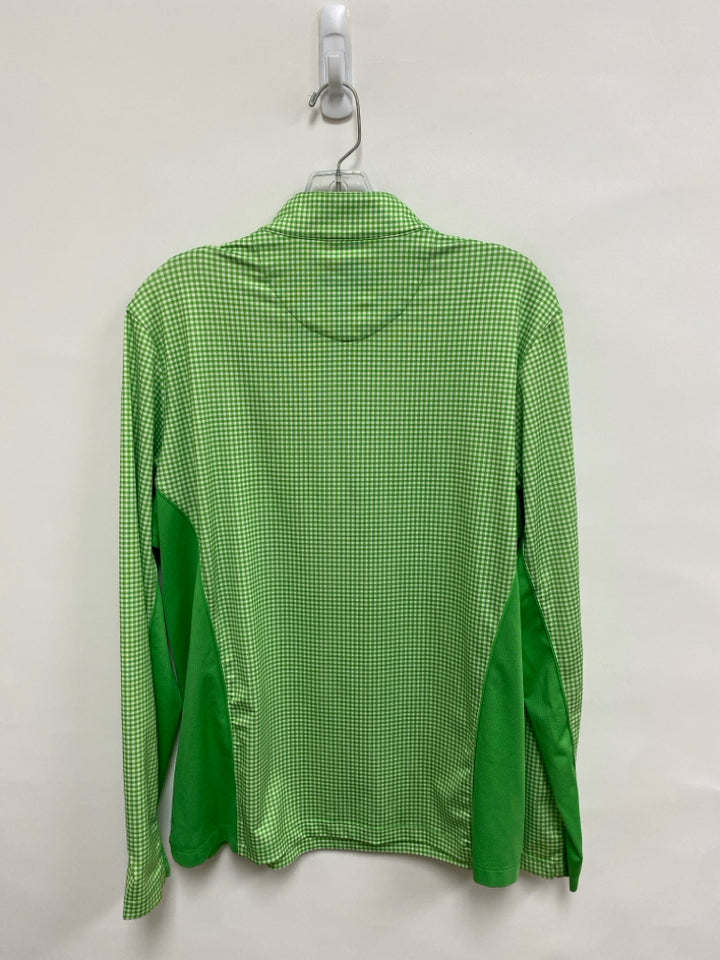 Masters Collection Size XL Green White Checkered Athletic Top